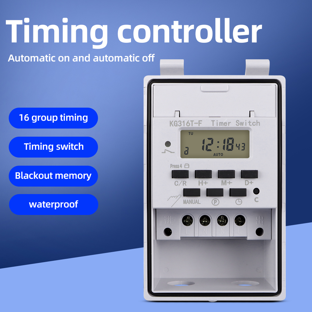 Outdoor Lighting Timer Switch - Digital Timer Switch 220V 30A Waterproof