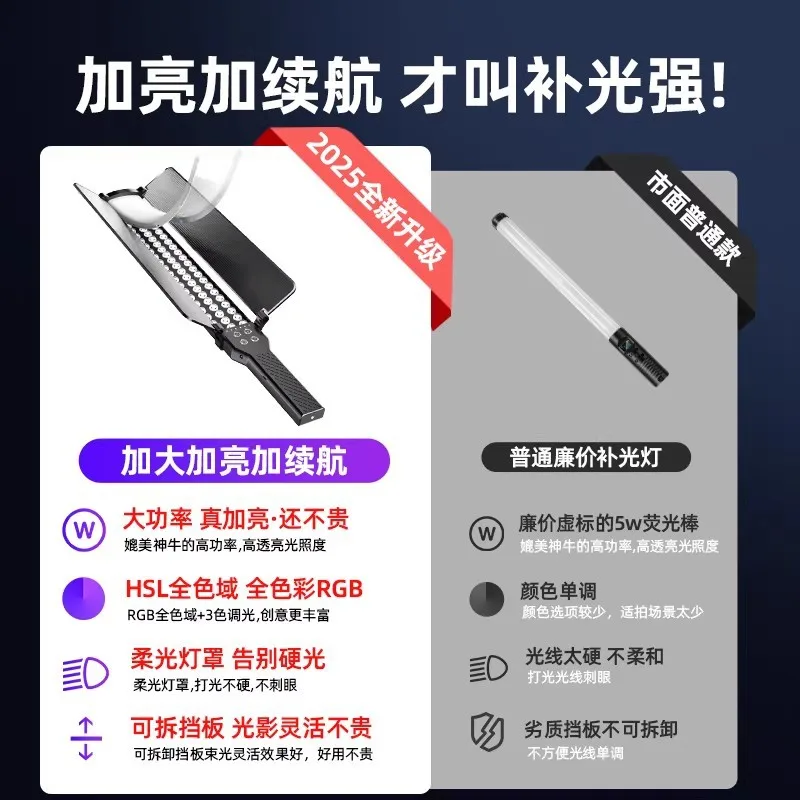 Outdoor Lighting Video Shooting - Portable RGB LED Light Stick Handheld