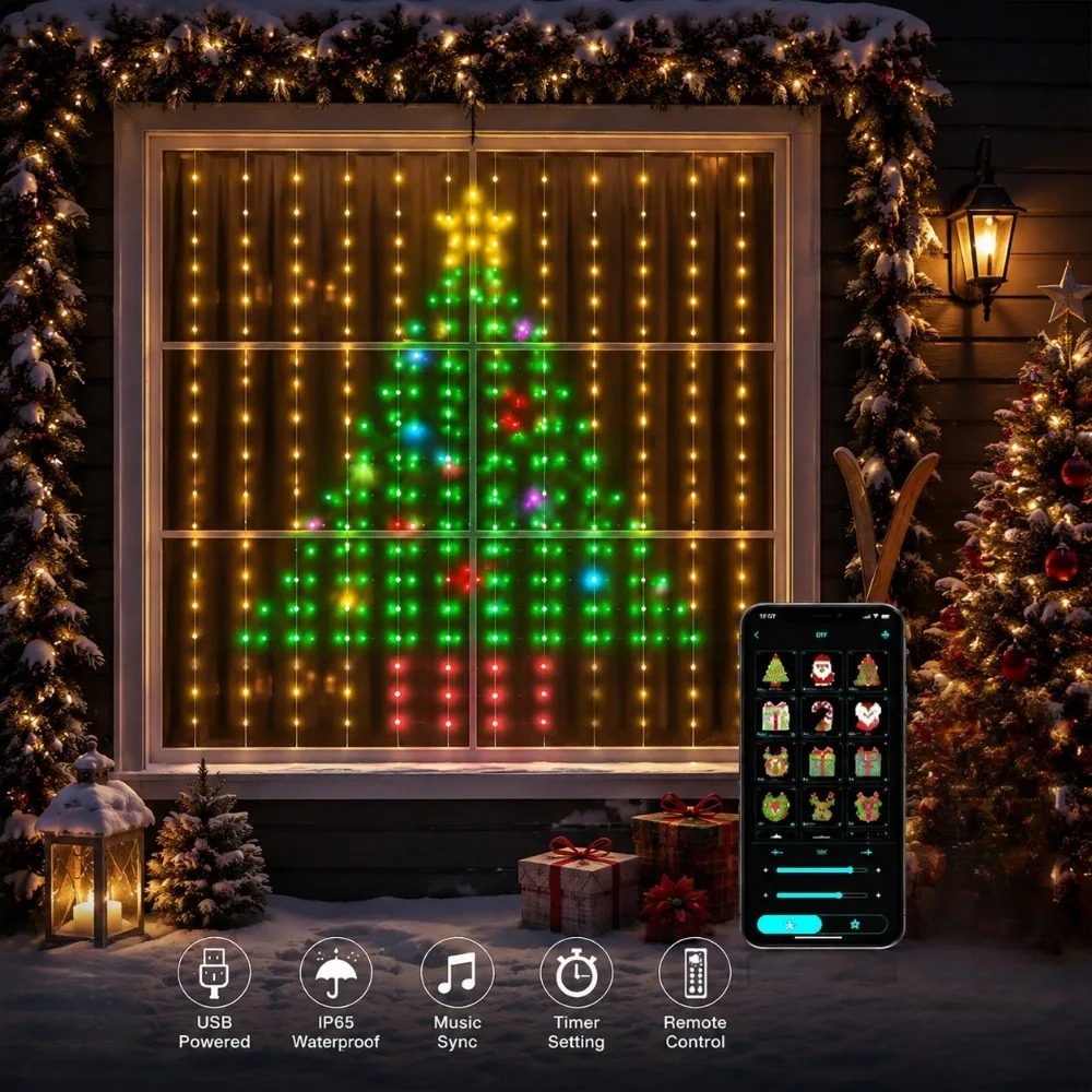 Outdoor LED Pixel Curtain Ligh - đánh giá và giá Wall Lighting Outdoor