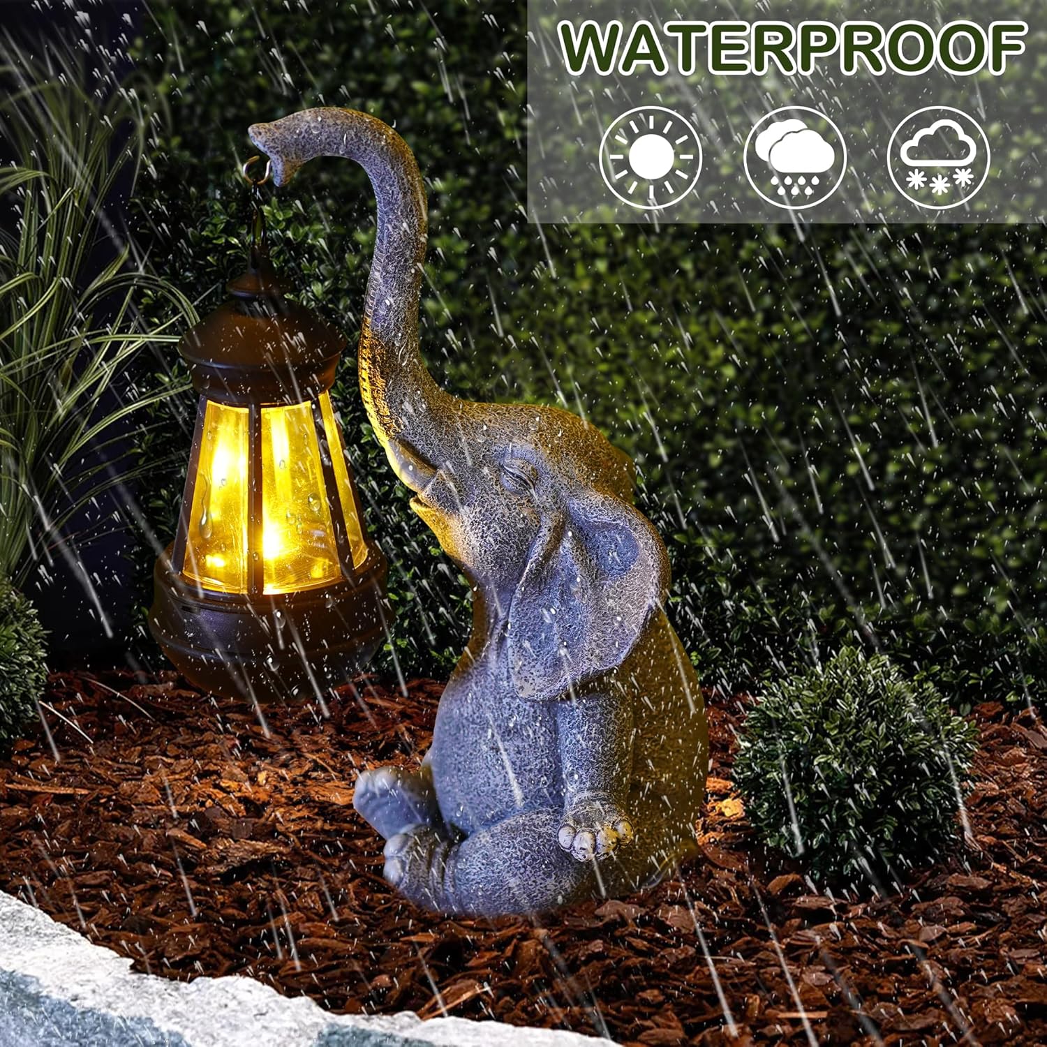 1PC Resin Elephant Garden Stat - đánh giá và giá Outdoor Lighting Traditional
