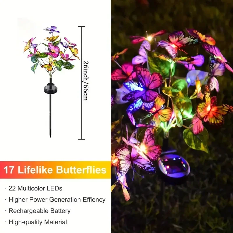 Solar LED Butterfly Garden Lig - đánh giá và giá Outdoor Lighting Ground