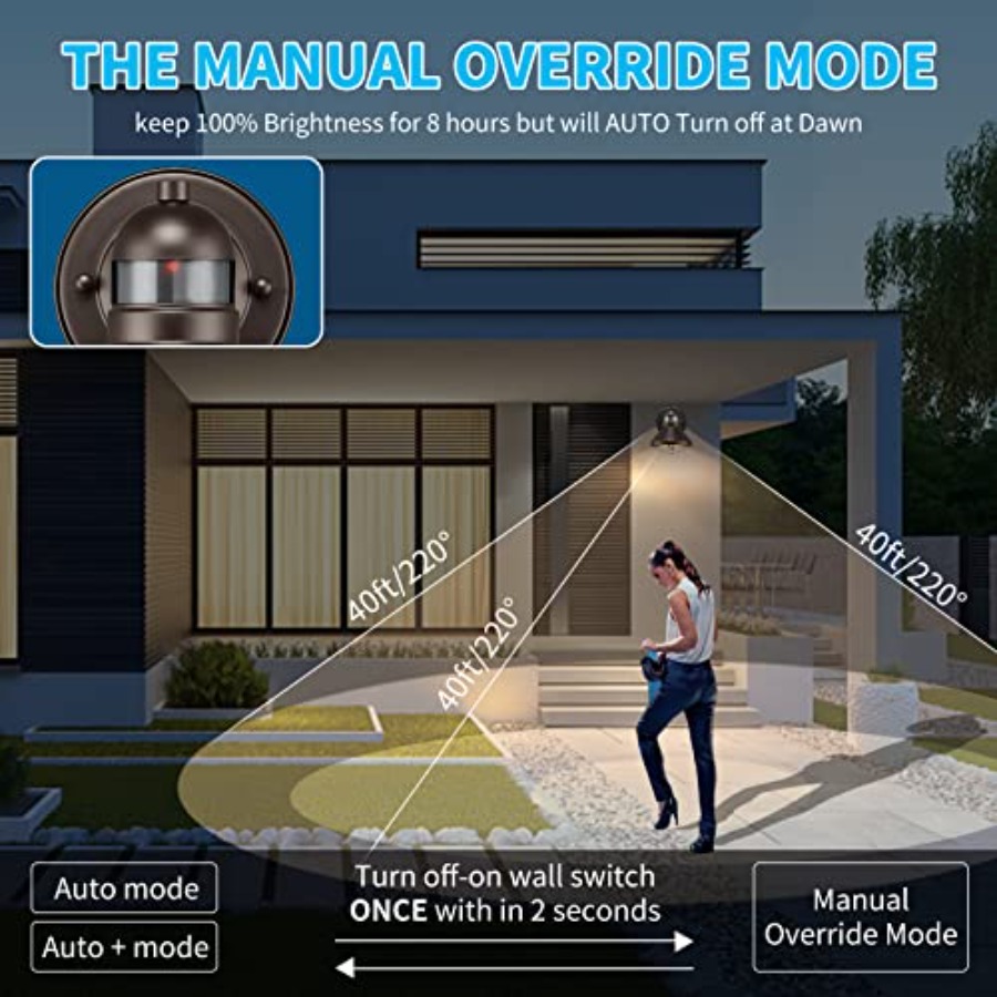 2 Pack Motion Sensor Outdoor L - đánh giá và giá Wall Lighting Outdoor