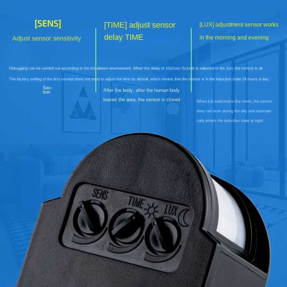 LED Light Motion Sensor 85-265 - đánh giá và giá Outdoor Lighting Timer Switch
