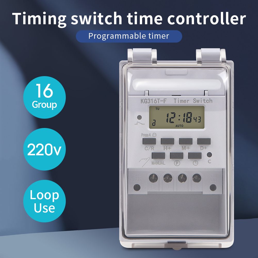 Digital Timer Switch 220V 30A  - đánh giá và giá Outdoor Lighting Timer Switch