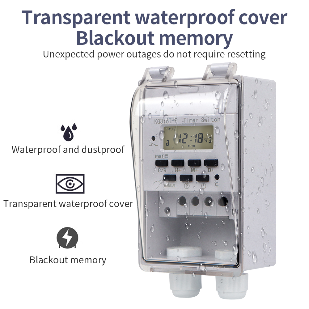 Digital Timer Switch 220V 30A  - đánh giá và giá Outdoor Lighting Timer Switch