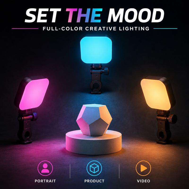Mini RGB Pocket Light Portable - đánh giá và giá Outdoor Lighting Video Shooting