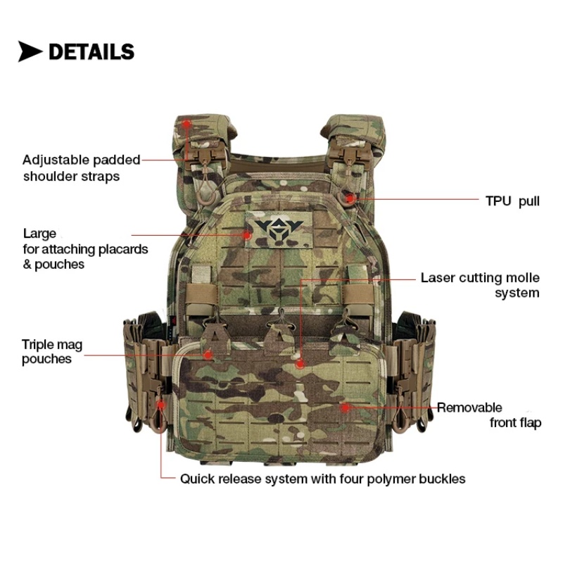 YAKEDA Tactical Vest 6094 Fast - đánh giá và giá Outdoor Lighting High Quality