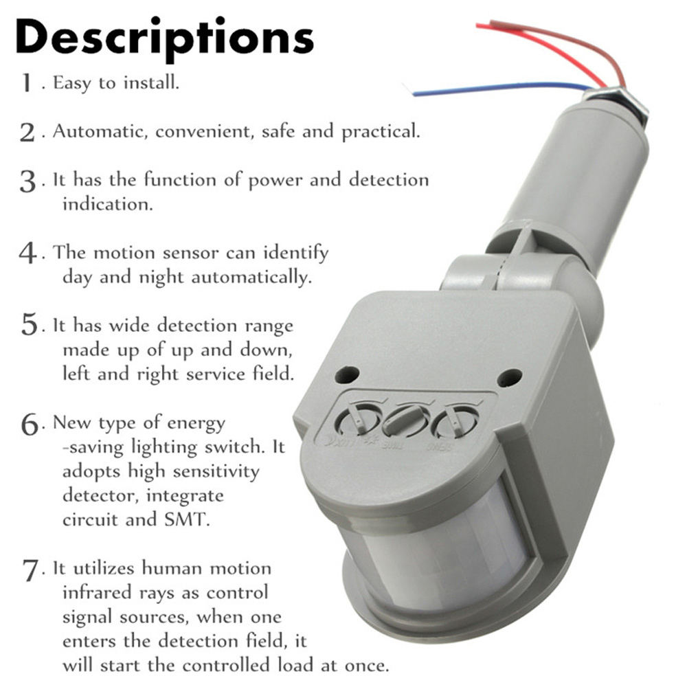 Cảm Biến Chuyển Động 220V 12V  - đánh giá và giá Outdoor Lighting Timer Switch