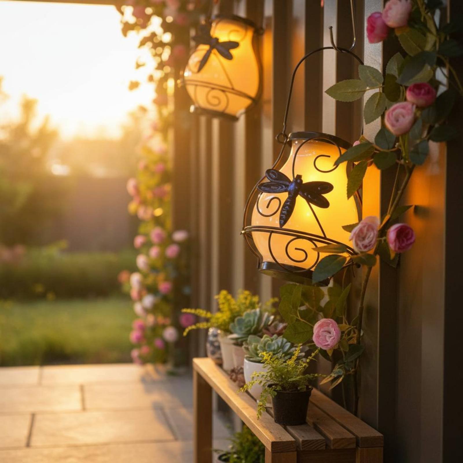 Solar Butterfly Lantern Waterp - đánh giá và giá Wall Lighting Outdoor