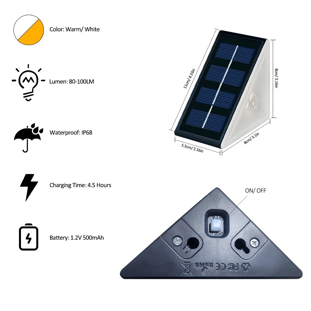 Outdoor Solar Step Lights Warm - đánh giá và giá Outdoor Lighting With Outlet