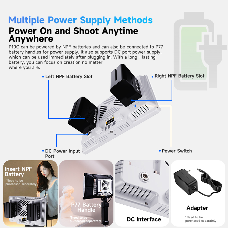 P100C Lightweight 100W Full-Co - đánh giá và giá Outdoor Lighting Video Shooting