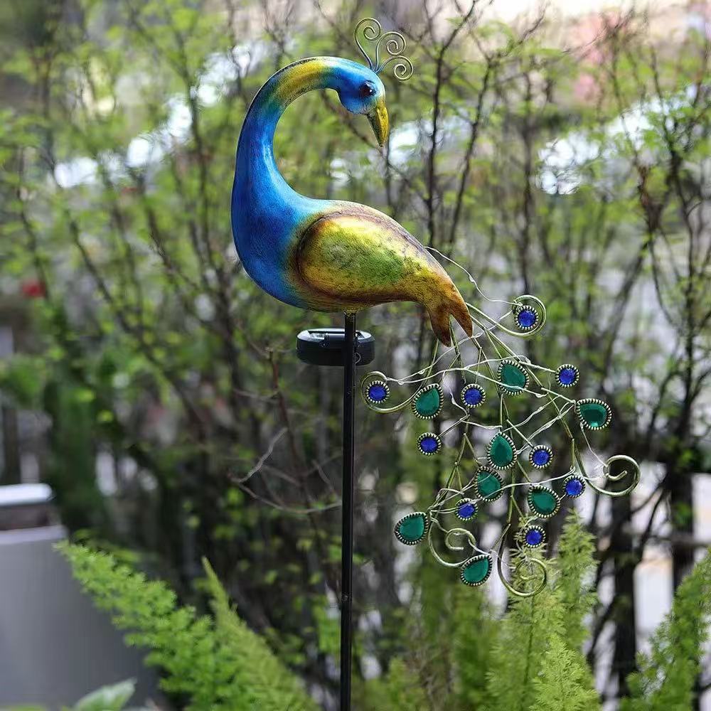 Metal Peacock Solar Stake Ligh - đánh giá và giá Outdoor Lighting Traditional