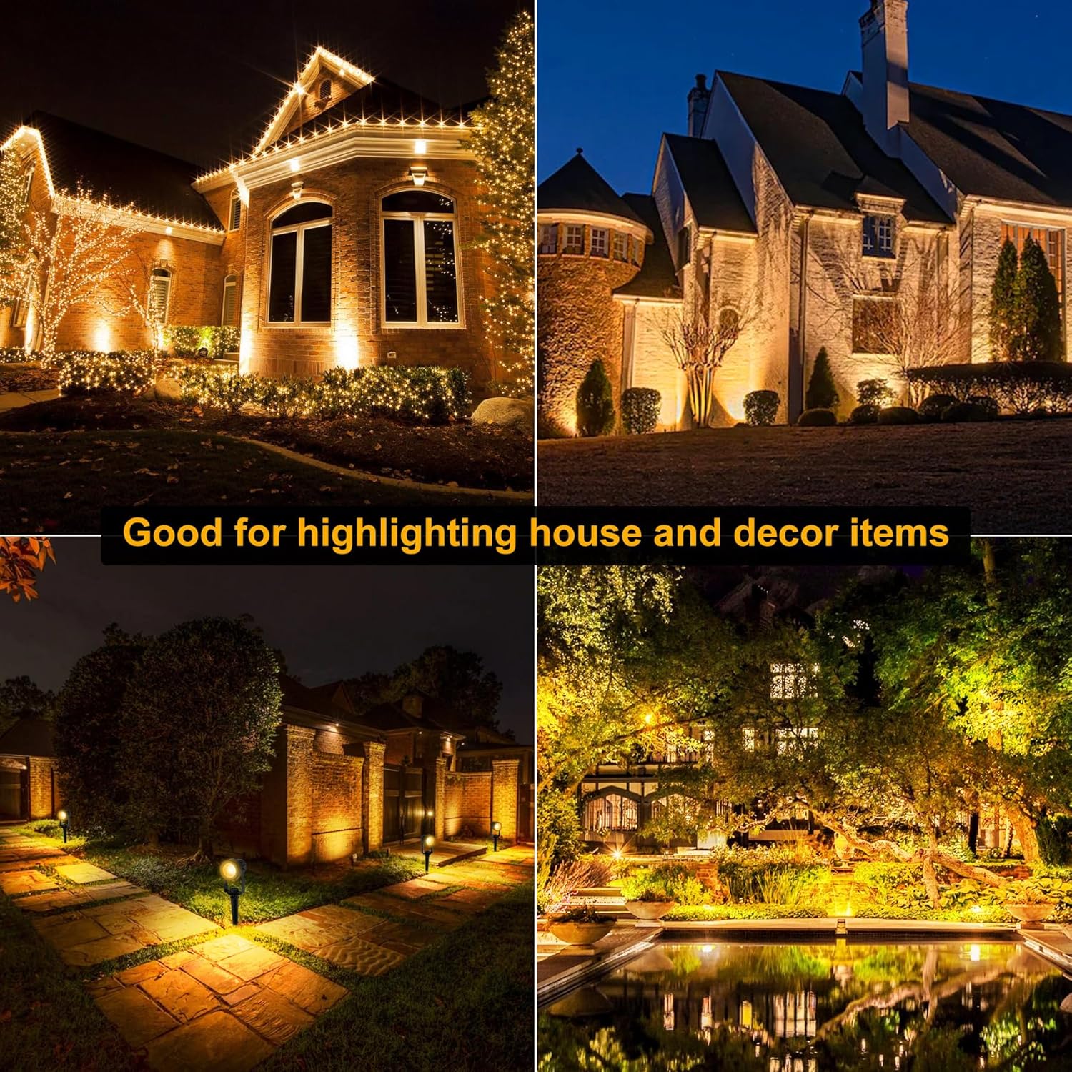 4/6/8LEDS 3000K Outdoor Spotli - đánh giá và giá Outdoor Lighting Driveway