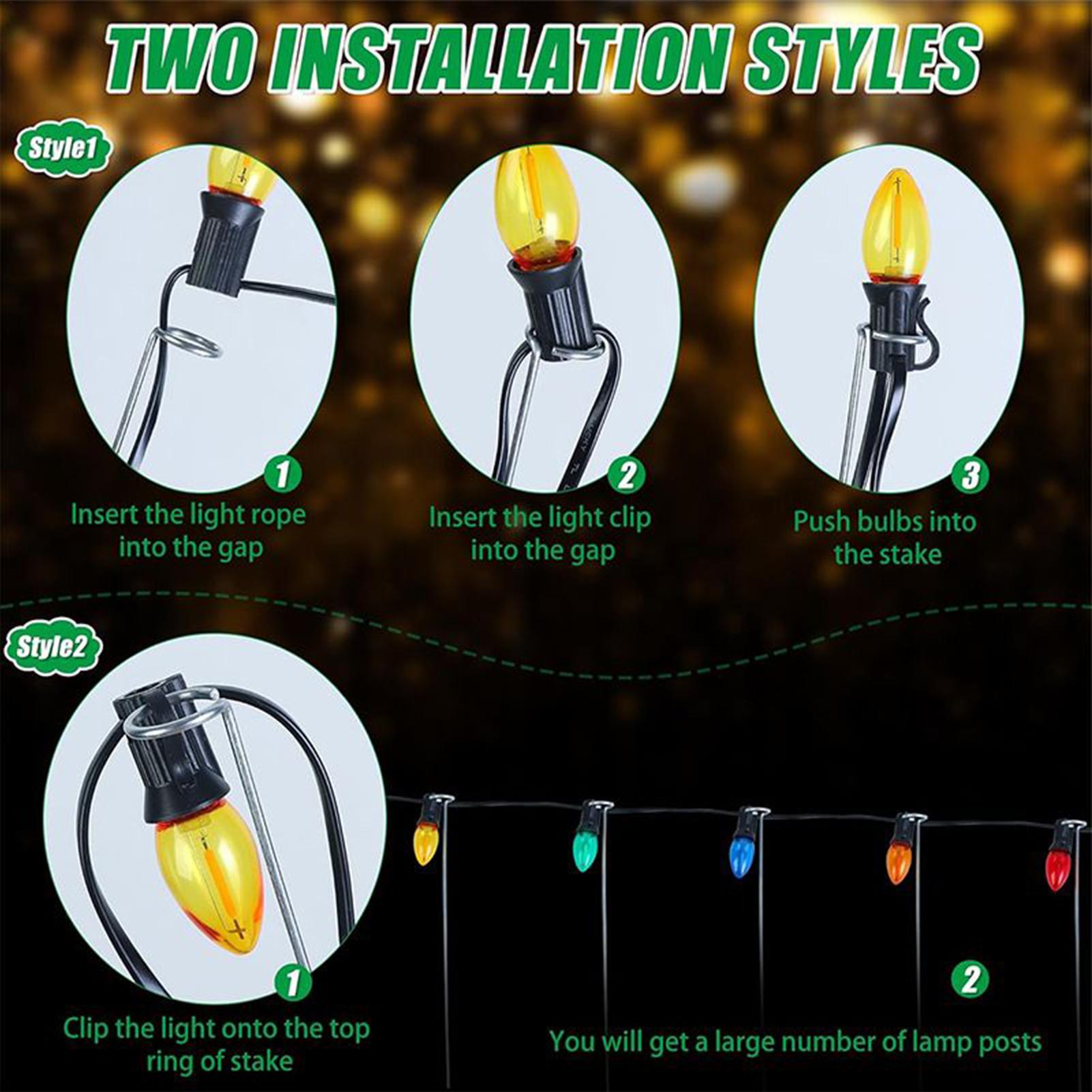 Christmas Light Stakes 12-Inch - đánh giá và giá Outdoor Lighting Ground