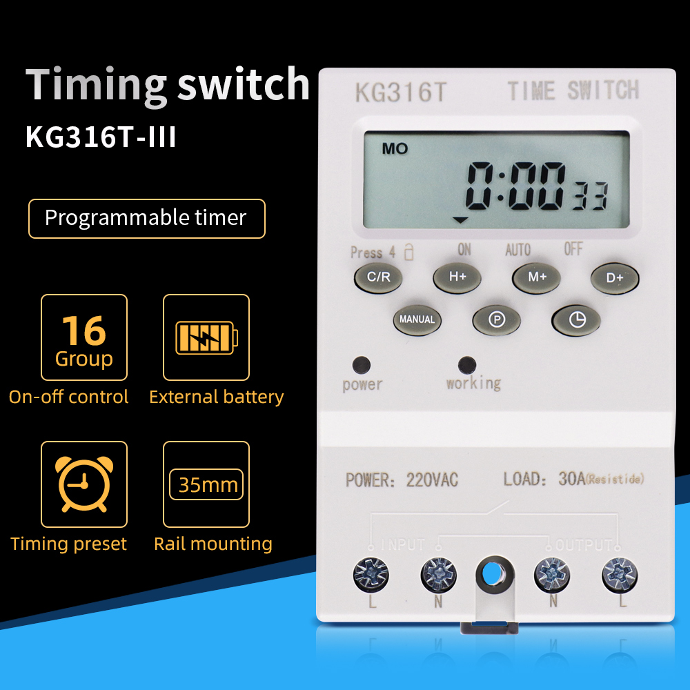 Digital Time Switch 7 Days Wee - đánh giá và giá Outdoor Lighting Timer Switch