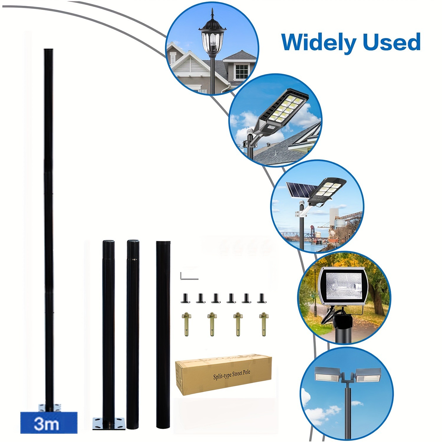 3m Solar Outdoor Split Lamp Po - đánh giá và giá Outdoor Lighting Ground